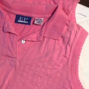 Sleeveless golf polo, M